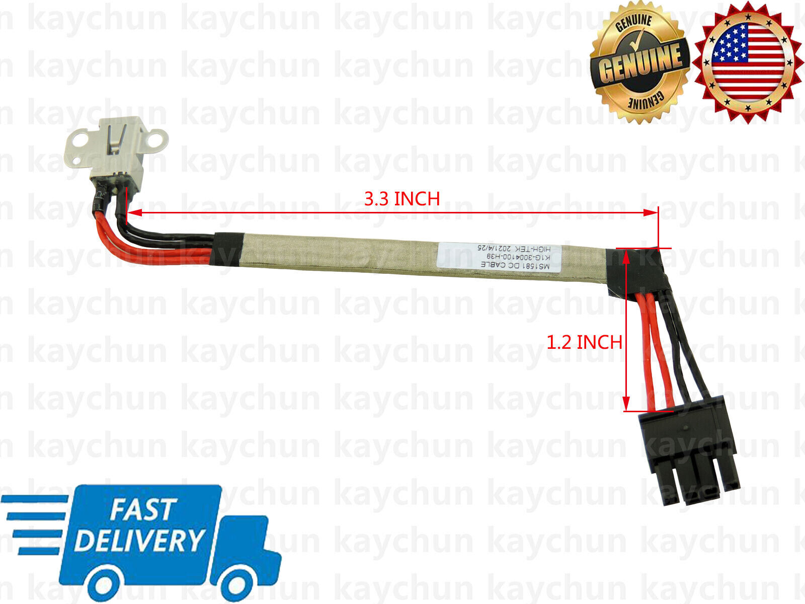 Original DC IN Power jack cable For MSI GL66 MS-1581 charging port connector