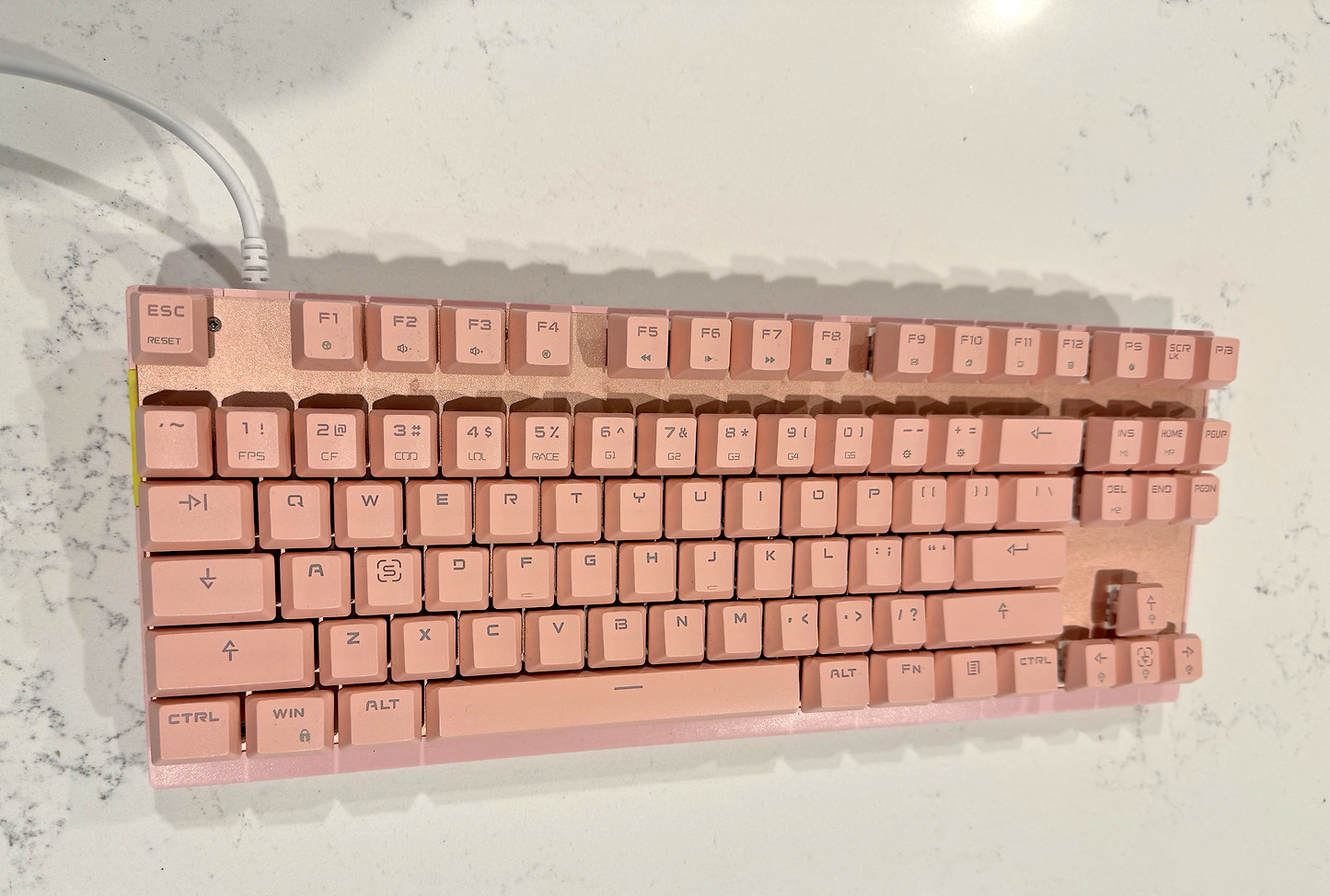 Pink, Motospeed K82 Professional Gaming Keyboard RGB Color Backlight