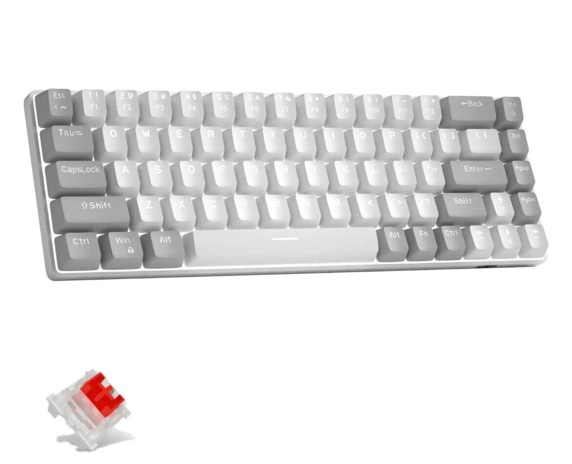 MageGee Portable 60% Mechanical Gaming Keyboard, Mk Box LED Backlit Compact 68