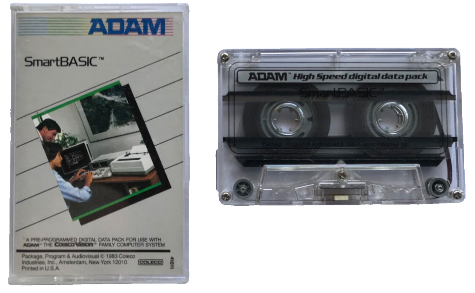 Coleco Vision ADAM SmartBASIC Digital Data Pack Tape 1983 Pre-programmed USA