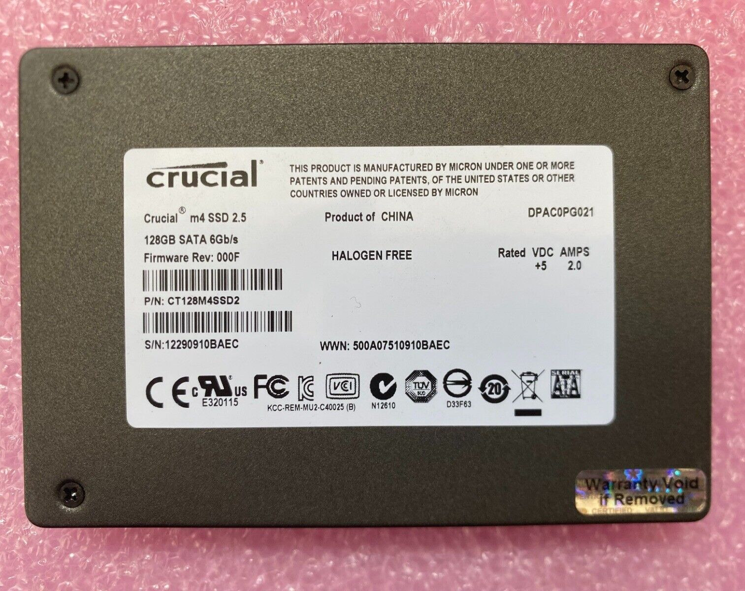 Crucial m4 SSD 128GB SATA 6Gb/s CT128M4SSD2 2.5