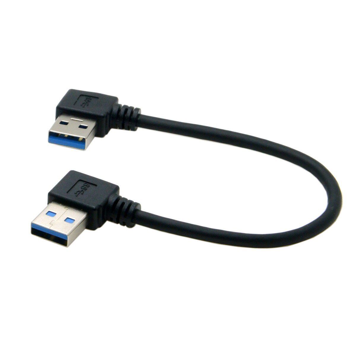 JSER USB 3.0 Type A Male 90 Degree Left Angled to USB 3.0 A Type Right Angled...