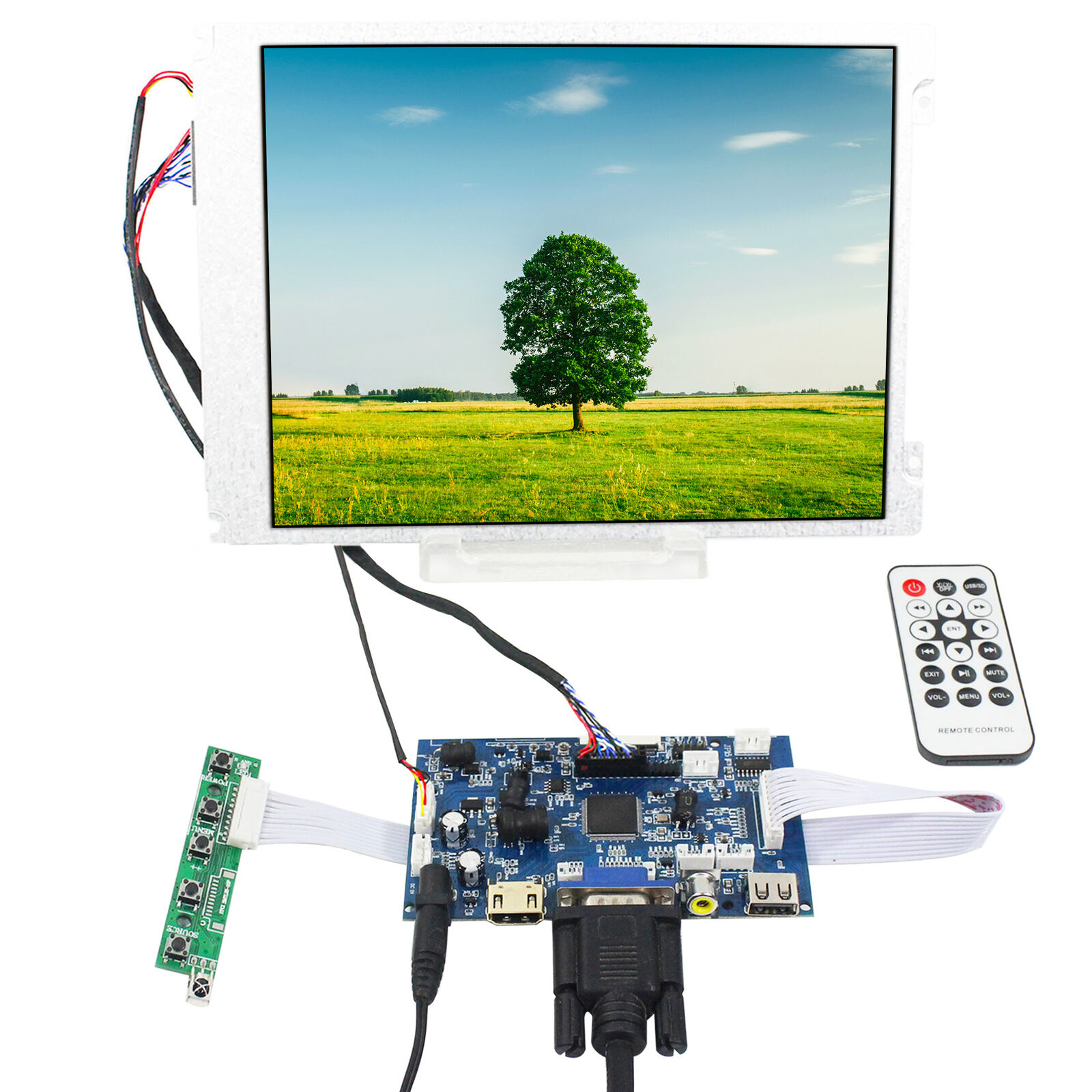 HD MI VGA CVBS USB LCD Controller Board 8.4inch M084GNS1 800X600 LCD Screen