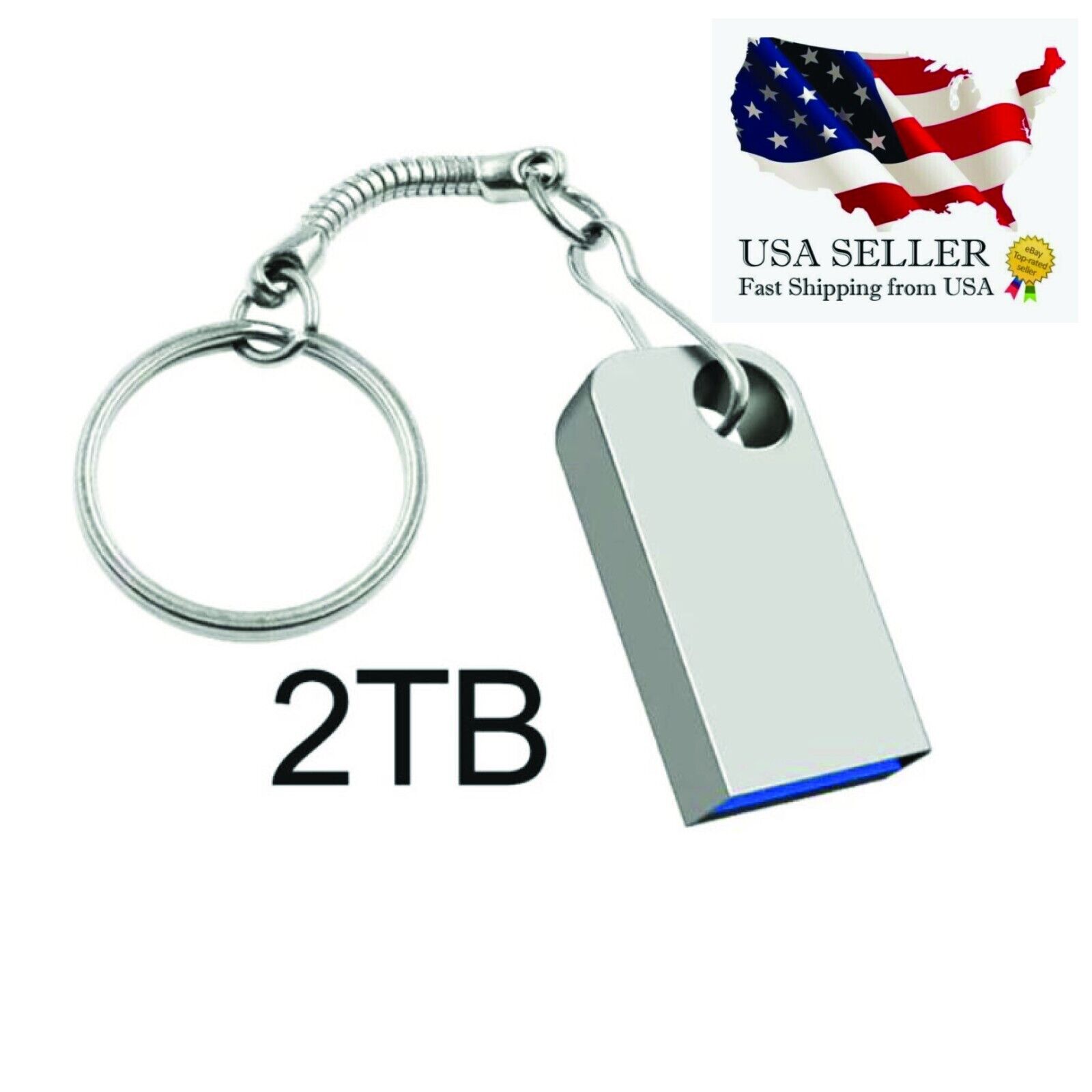 UDisk Super Mini Metal USB Flash Drives 2TB USB3.0 Disk Memory Portable Silver