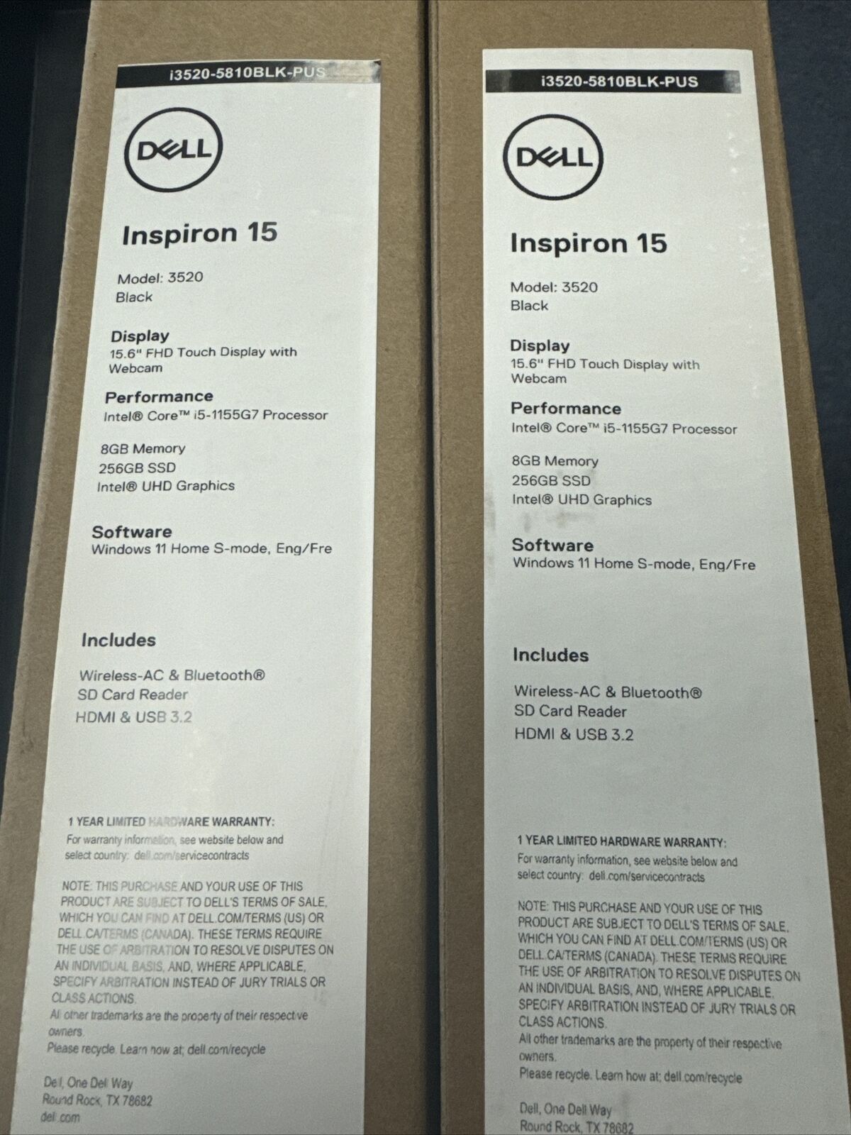 Dell Inspiron 15 3520 15.6'' (256GB SSD, Intel Core i5 11th Gen., 4.50 GHz, 8GB)