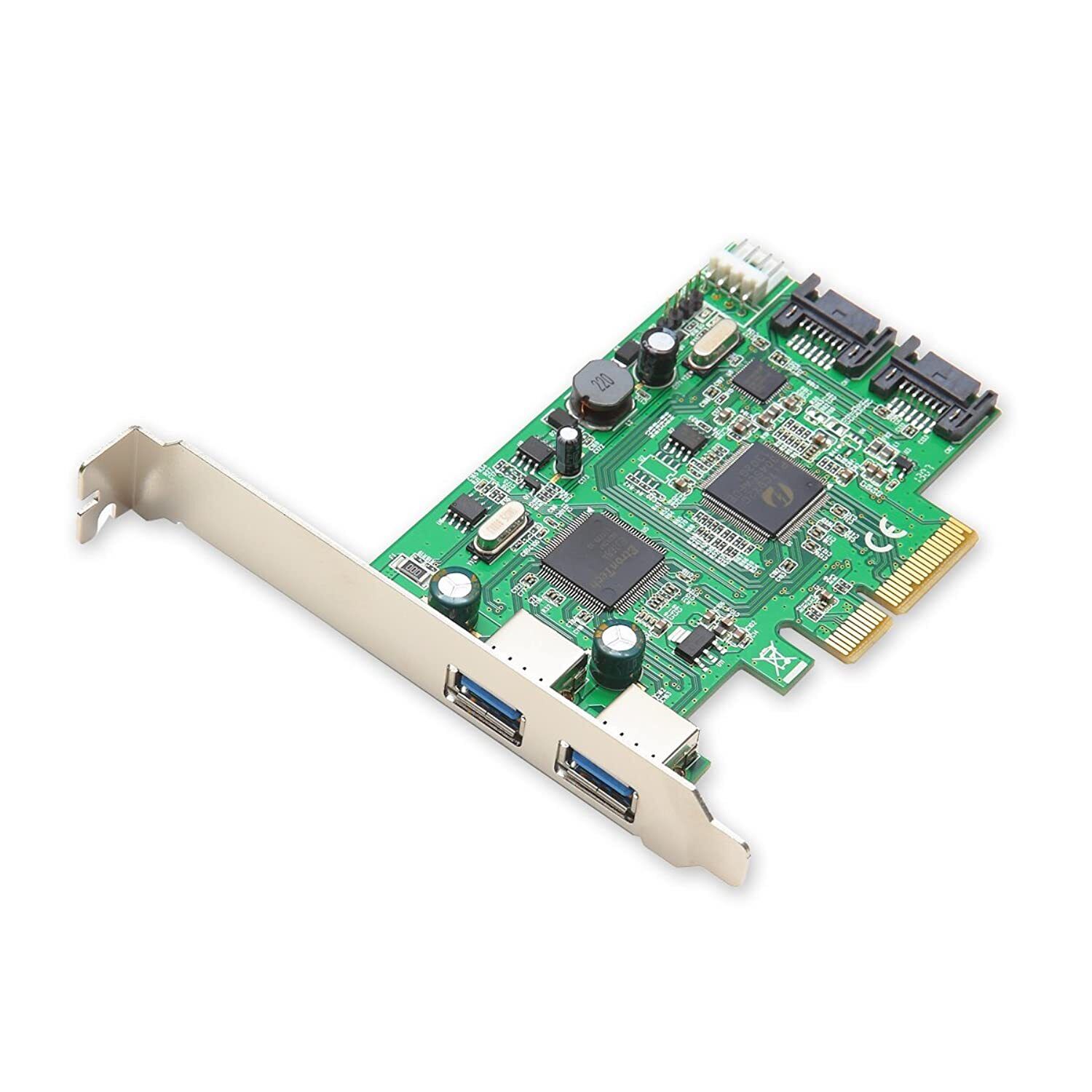 Syba SD-PEX50055 2 Port USB 3.0 and 2 Port SATA III PCIe 2.0 x4 Controller Car