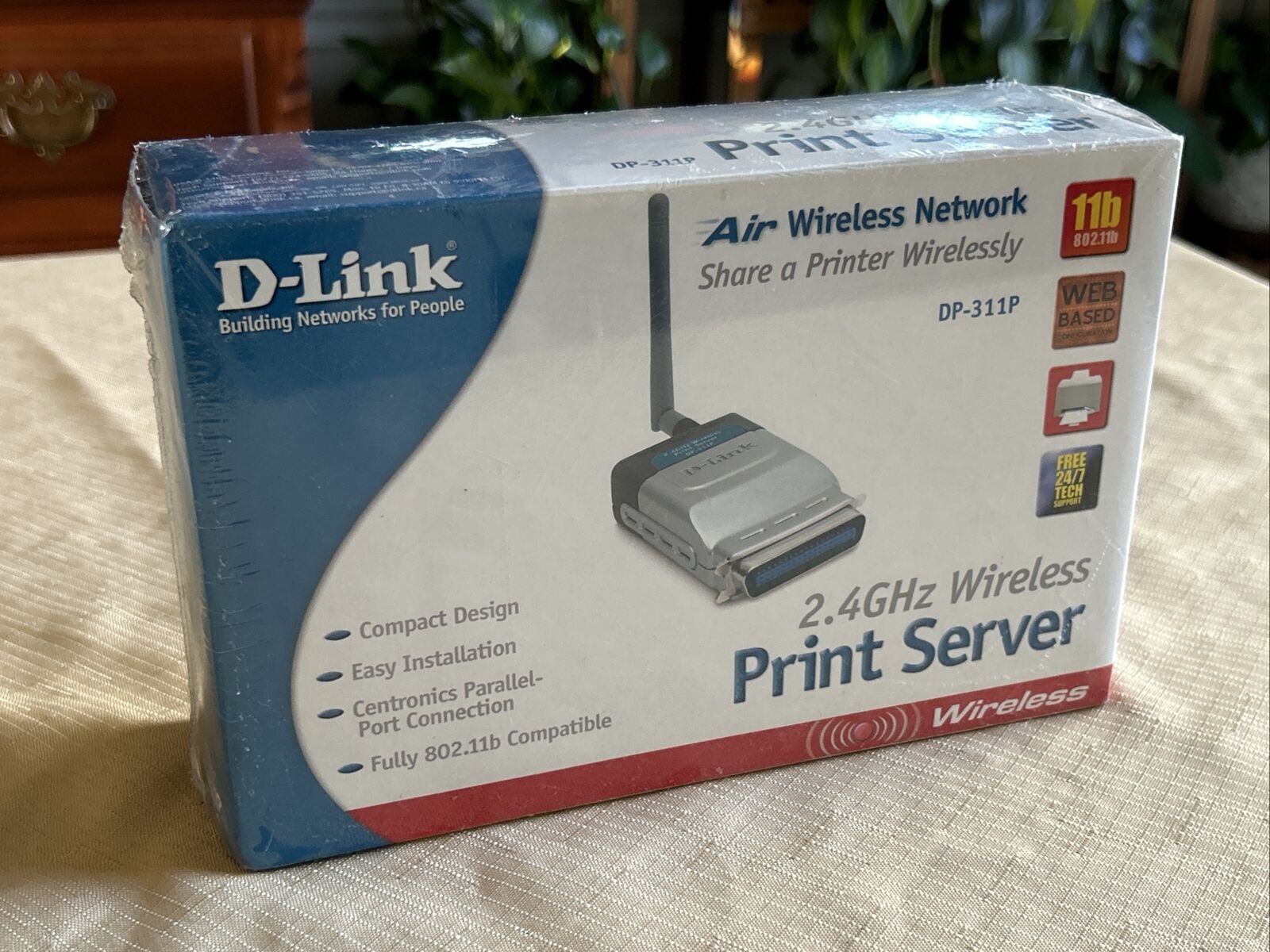 D-Link (DP-311P)Air Wireless Print Server (11 Mbps) 2.4 GHz Wireless -Sealed-