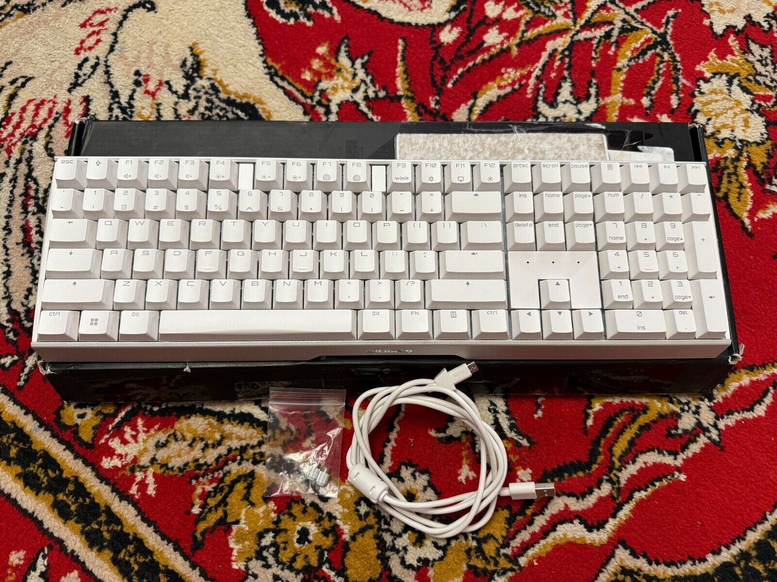Cherry MX Board 3.0S Wired Mechanical Keyboard  Aluminum Housing  White Grade A-