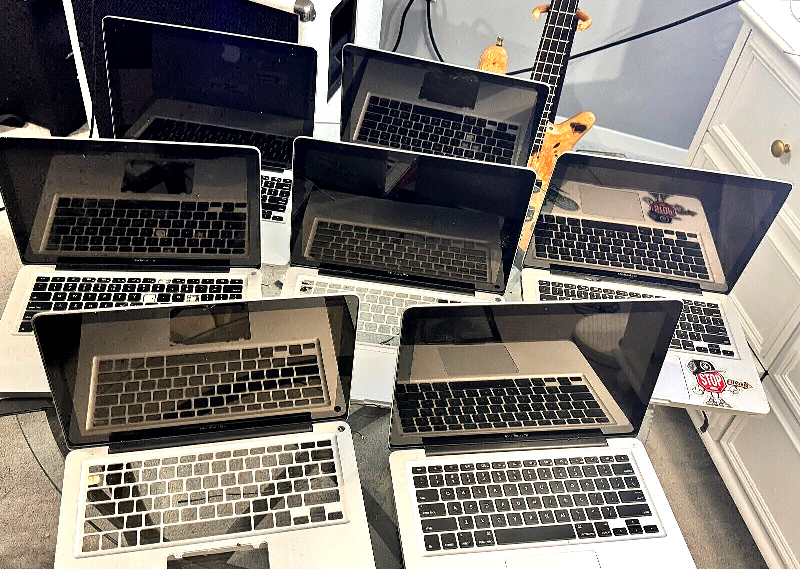 Lot of 7 Macbook Pro 2011 2012  LCD Display Screens + Housing Assembly for Parts
