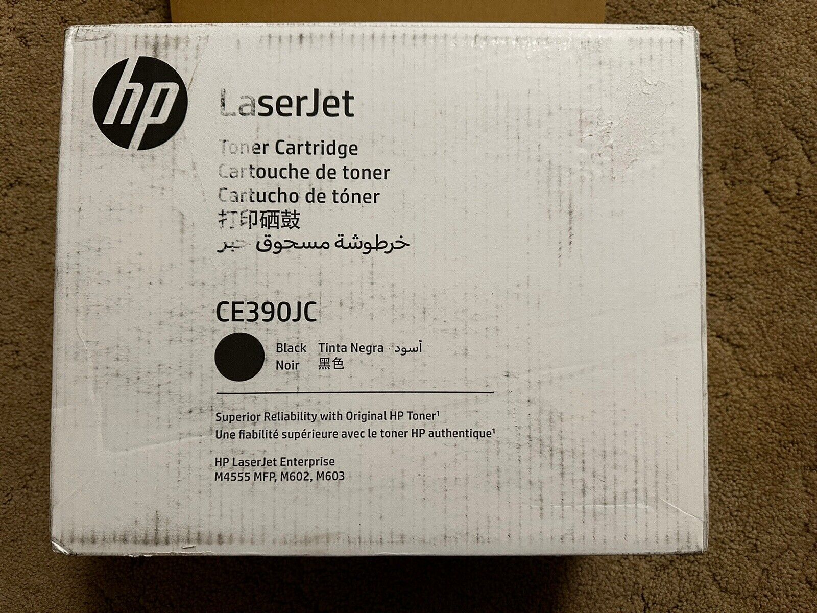 HP CE390JC 90x High Yield Black Toner Cartridge Genuine New SEALED