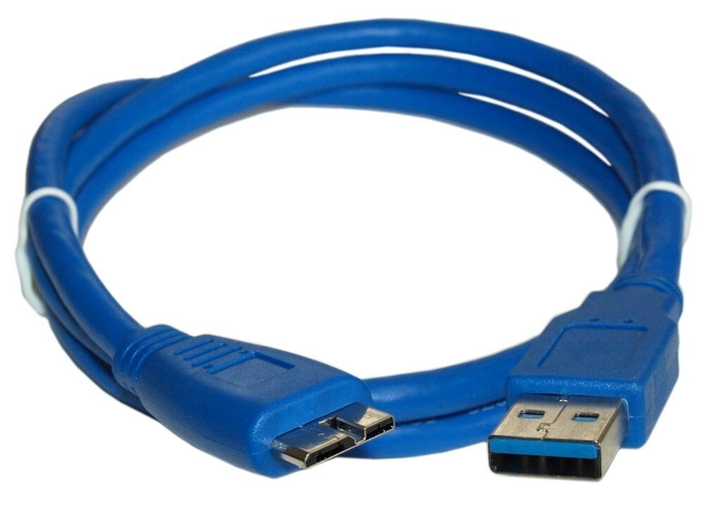 3ft USB 3.2 Gen 1 SUPERSPEED 5Gbps Type A to Micro-B Male Cable  Blue