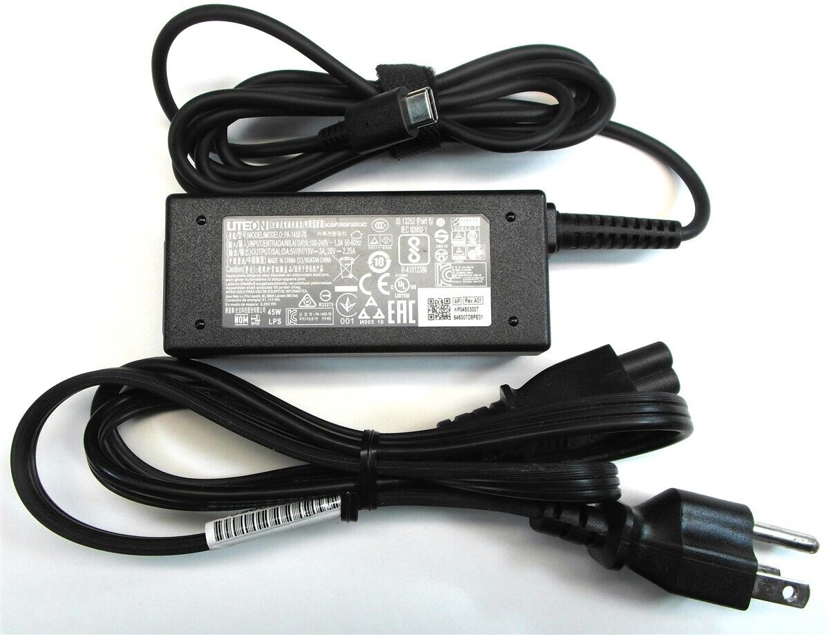 Genuine Liteon Laptop Charger AC Adapter Power Supply PA-1450-78 USB-C Tip 45W 