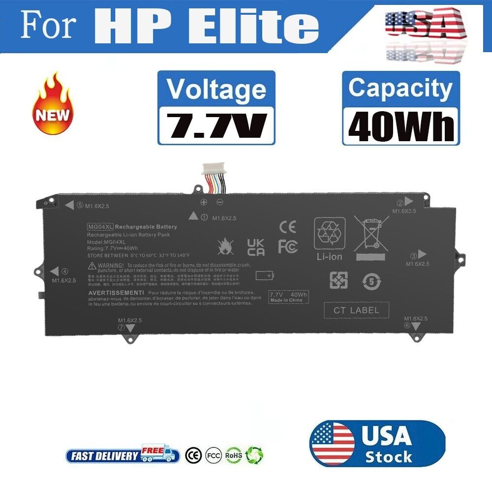 MG04XL Battery For HP Elite X2 1012 G1 HSTNN-DB7F 812060-2B1 HSTNN-172C 40WH US