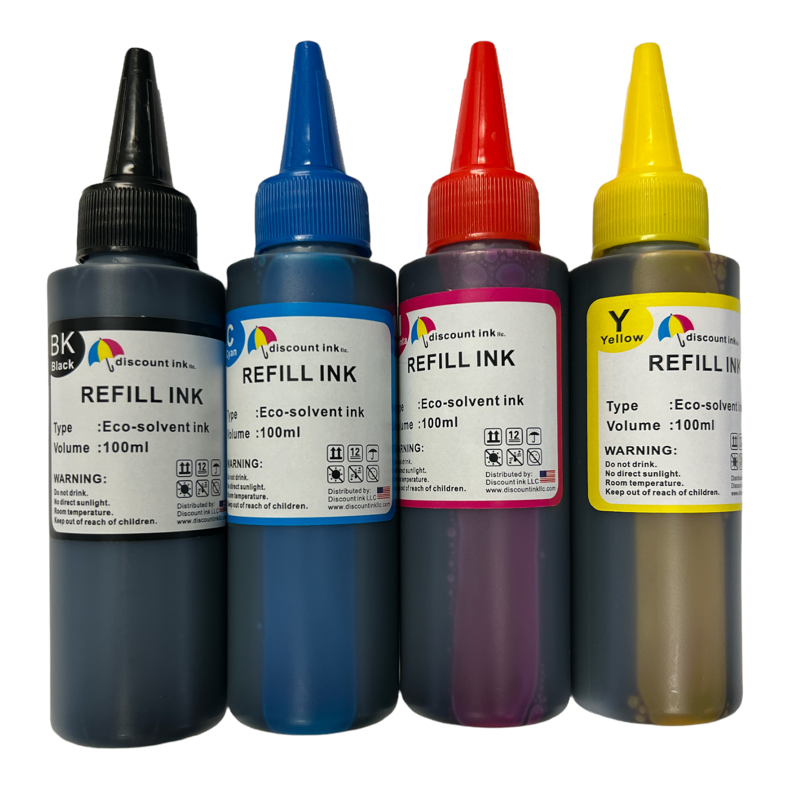 ECO Solvent (water based) ink 4X100ml Compatible with Epson Mutol Hp Roland