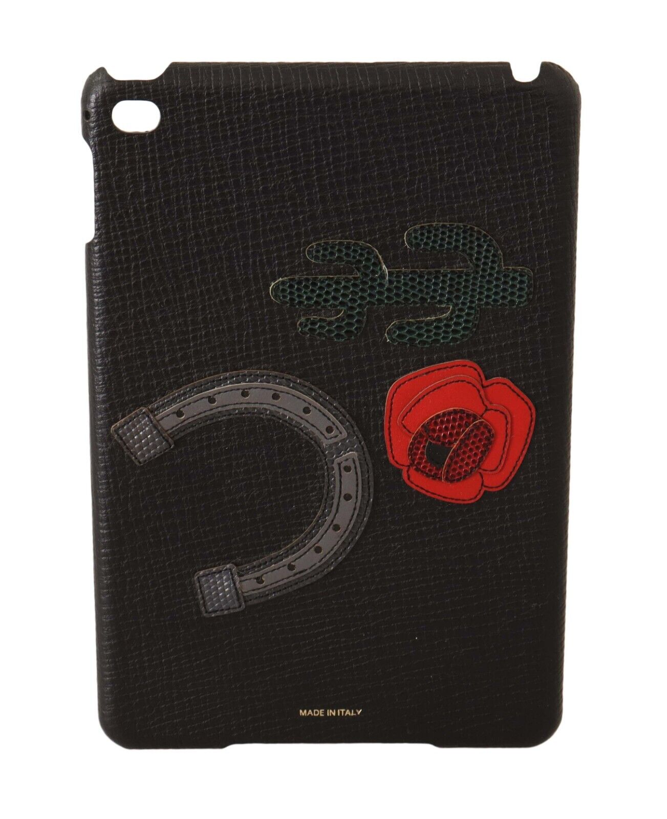 DOLCE & GABBANA Tablet Fitted Case Skin Leather Horseshoe Patch iPad mini $400