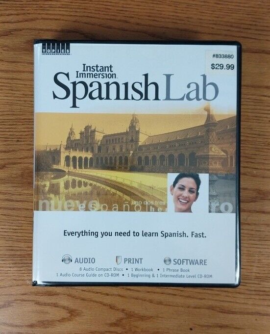 Instant Immersion Spanish Lab Audio Software Language Learning Set NEW