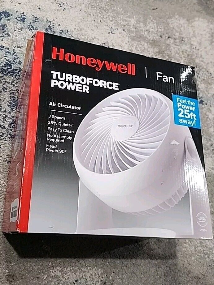 Honeywell HT904 TurboForce Air Circulator Fan ~ White ~ NEW open Box 