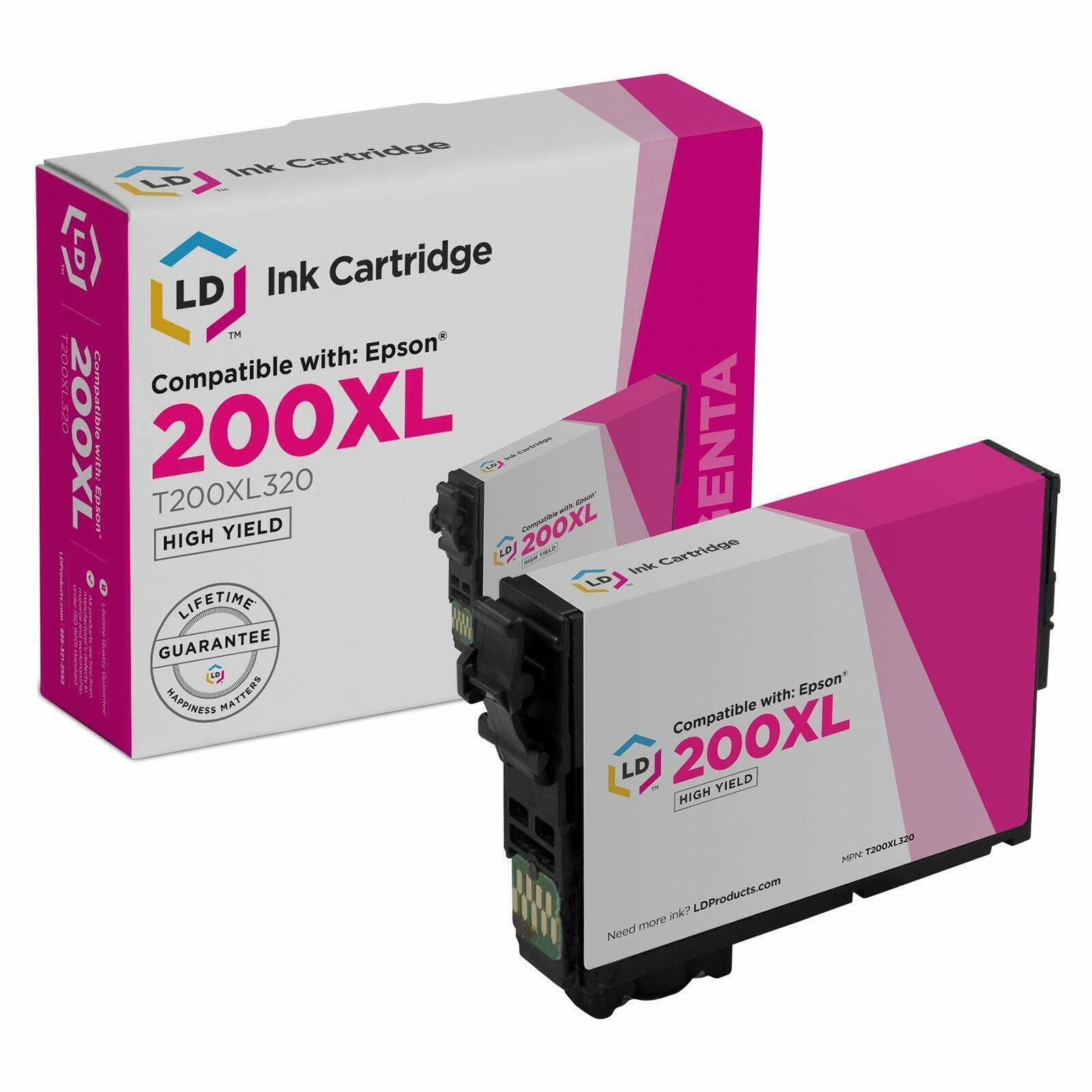 LD T200XL320 200XL Magenta Ink Cartridge for Epson XP-400 XP-200 WF-2520 WF-2530