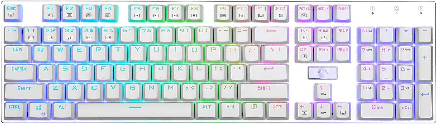 HUO JI E-Yooso Z-88 Mechanical Gaming Keyboard, Red Switches, Programmable RGB B