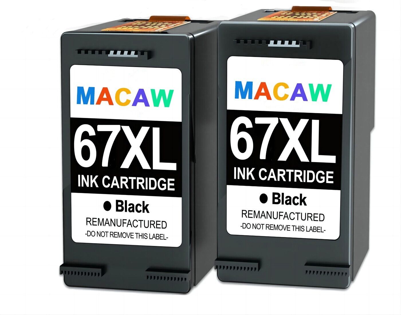 2PK Ink Cartridges for HP 67 XL 67XL DeskJet 2742e 2752 2755 All-in-One Black