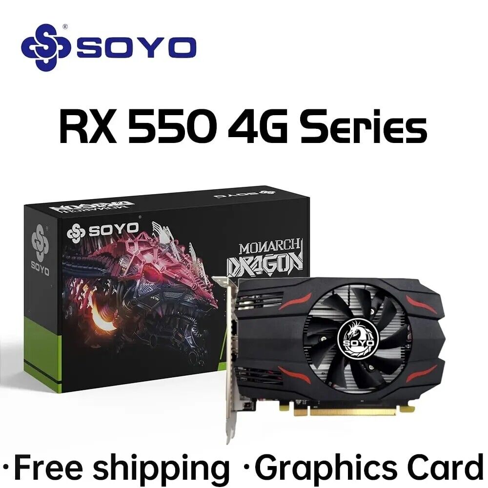 SOYO Graphics Card AMD GPU Radeon RX 550 4G GDDR5