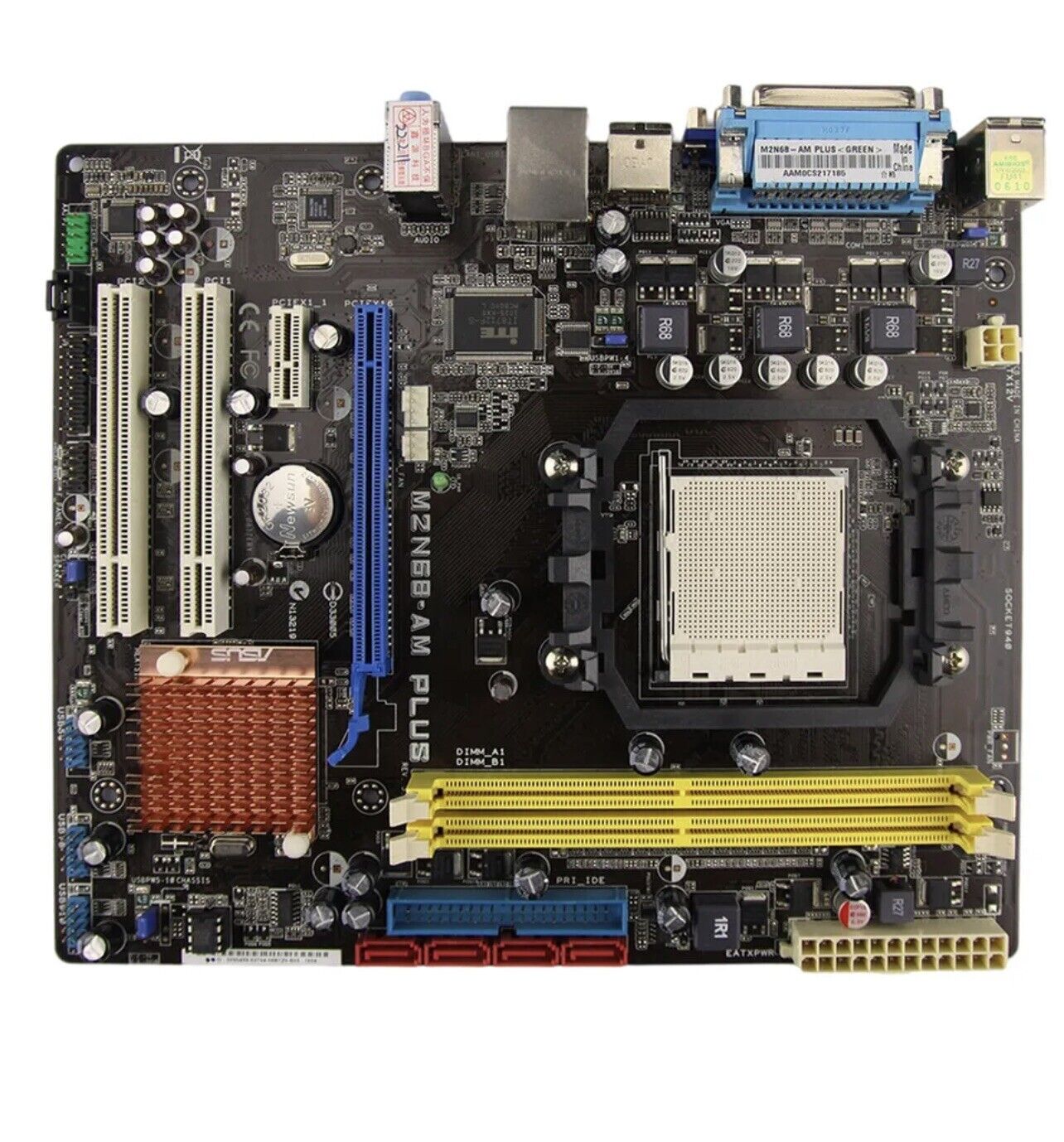 ASUS M2N68-AM PLUS NVIDIA GeForce 7025 AMD Socket AM2+ AM2 Micro ATX Motherboard