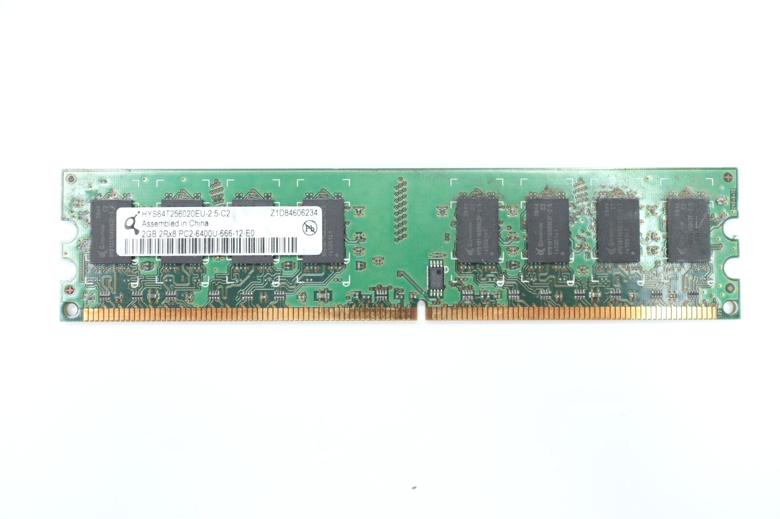 2GB DDR2-800 DIMM Qimonda HYS64T256020EU-2.5-C2 Equivalent Desktop Memory RAM
