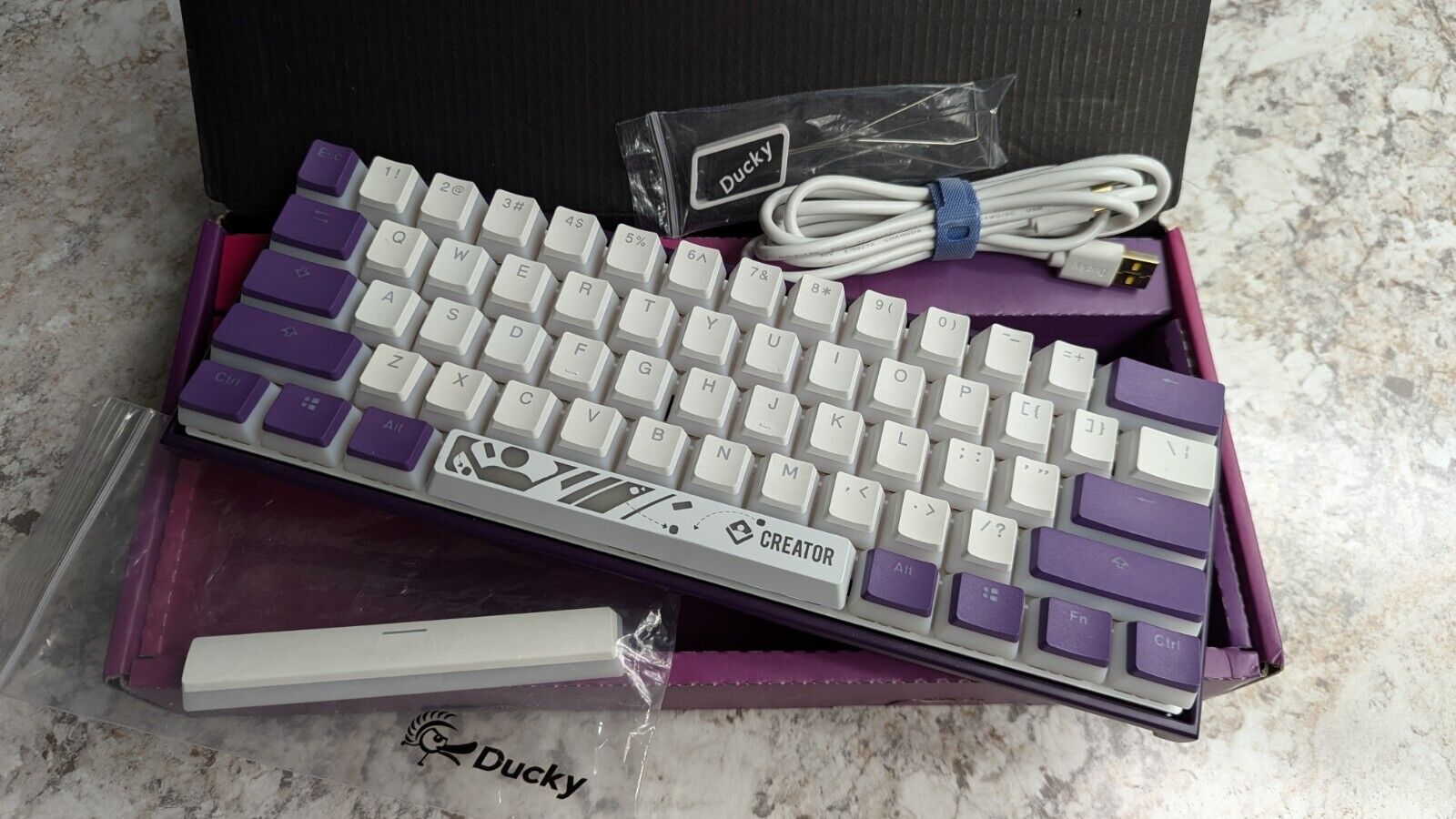 Ducky x MK Creator Mecha Mini RGB 60% Double Shot Pudding PBT Keyboard