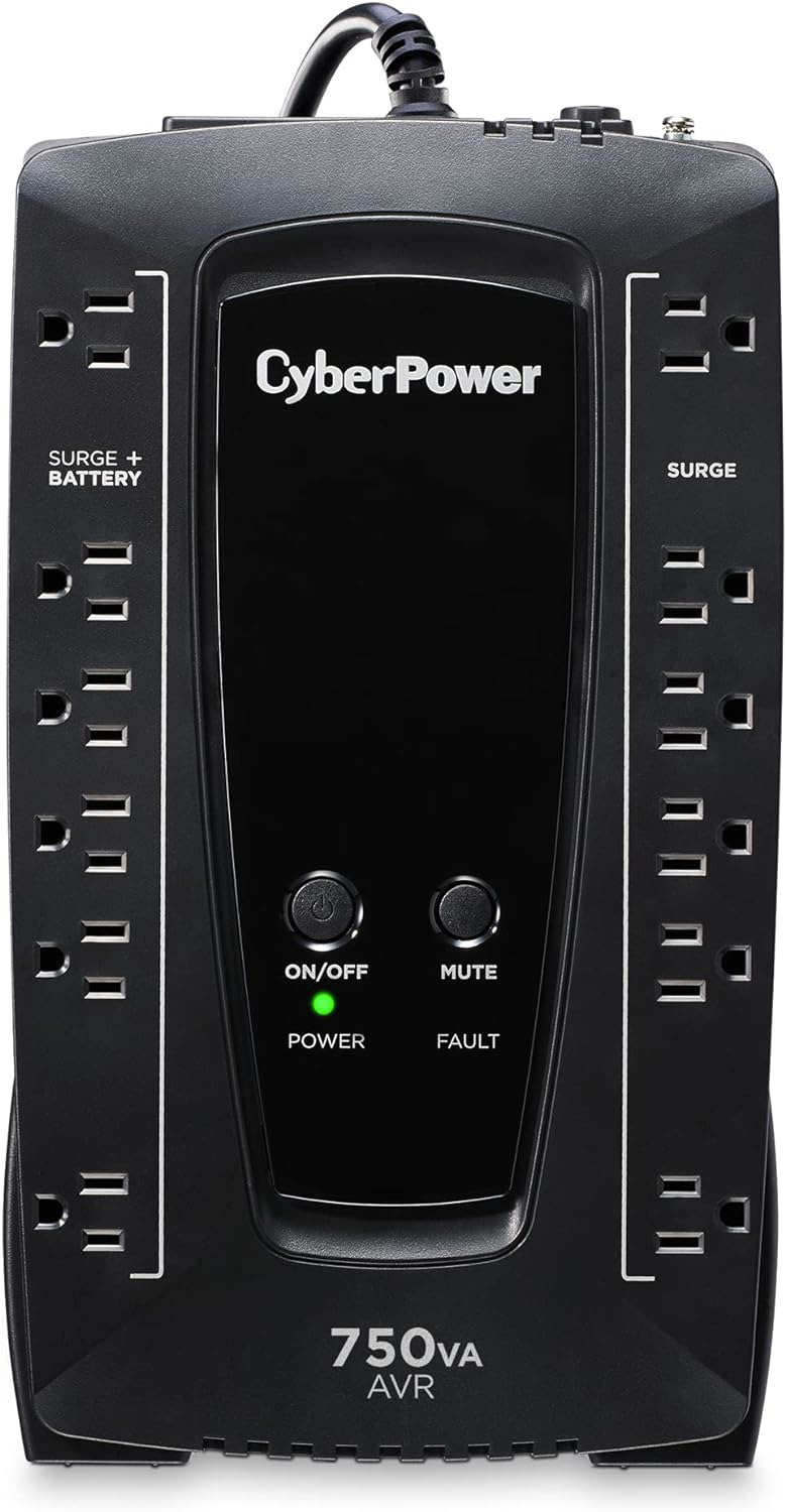 CyberPower AVRG750U AVR UPS System, 750VA/450W, 12 Outlets, Compact