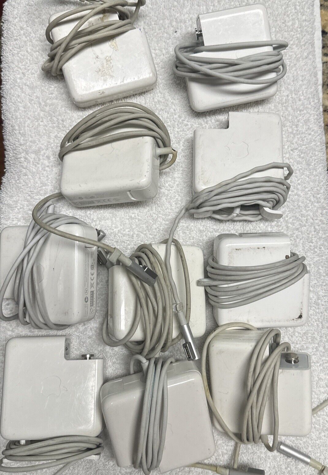 Lot Of 10 Genuine Apple-MagSafe 1 60 W  Charger L Tip Non Working