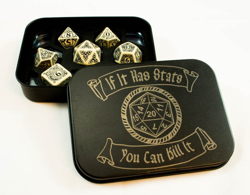 DICE CHAMBER  Etched Metal Dice Holder  ~ Black ~ by C4Labs