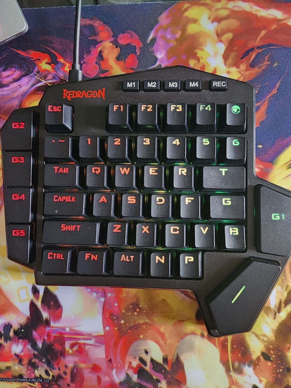 Red Dragon Gaming DITI Keyboard K585RGB - Brown Switch. No Cable