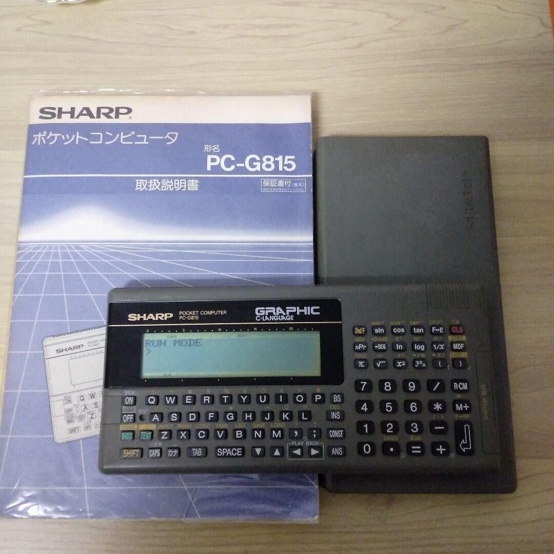 SHARP Pocket Computer PC-G815 operation confirmed