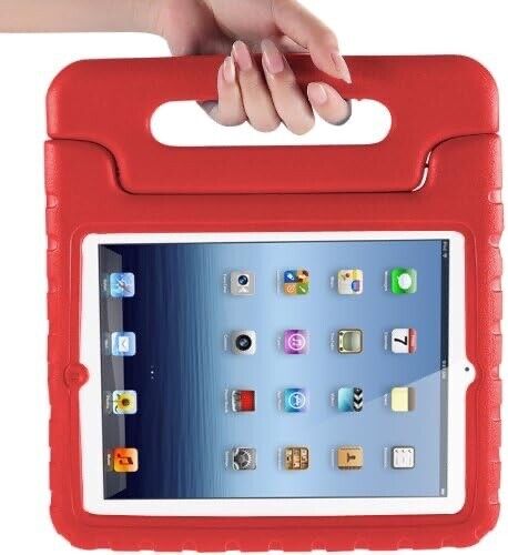 i-Blason Kids Case for iPad Air 2 Red Armorbox Kido Protect Foam w/ Stand