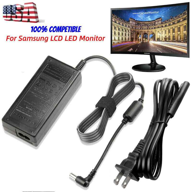 14V AC Charger for Samsung SyncMaster Screen TFT LED LCD Monitor TV Power Cord