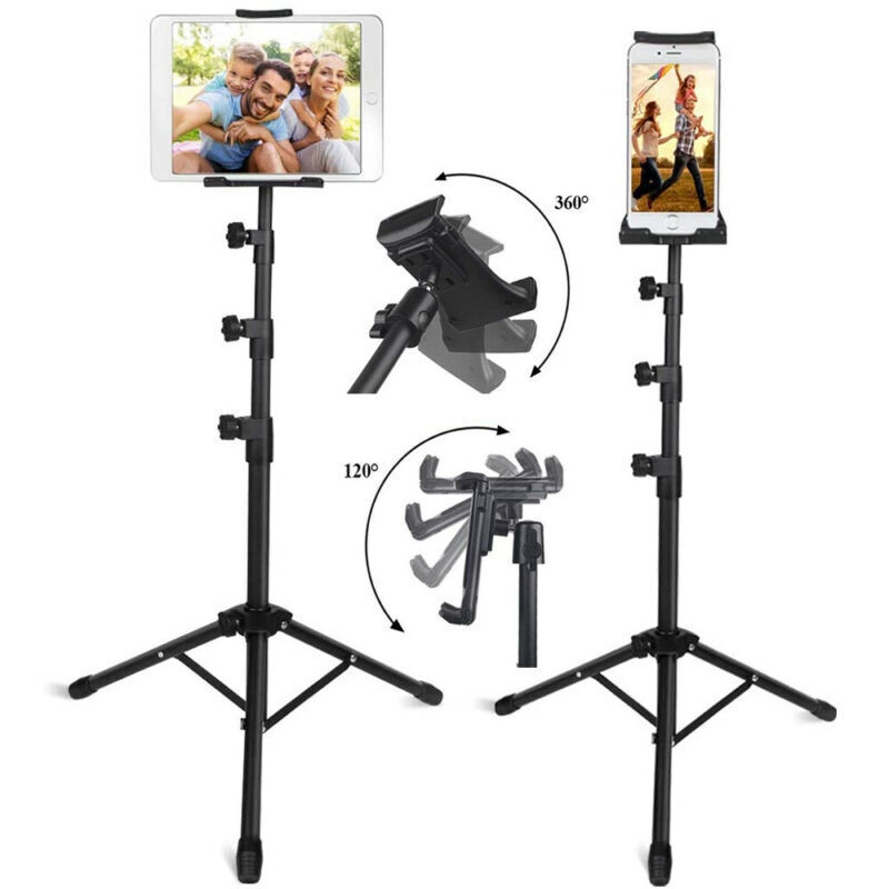 Foldable Height Floor Tablet Tripod Stand Mount Adjustable for iPad Mobile Phone