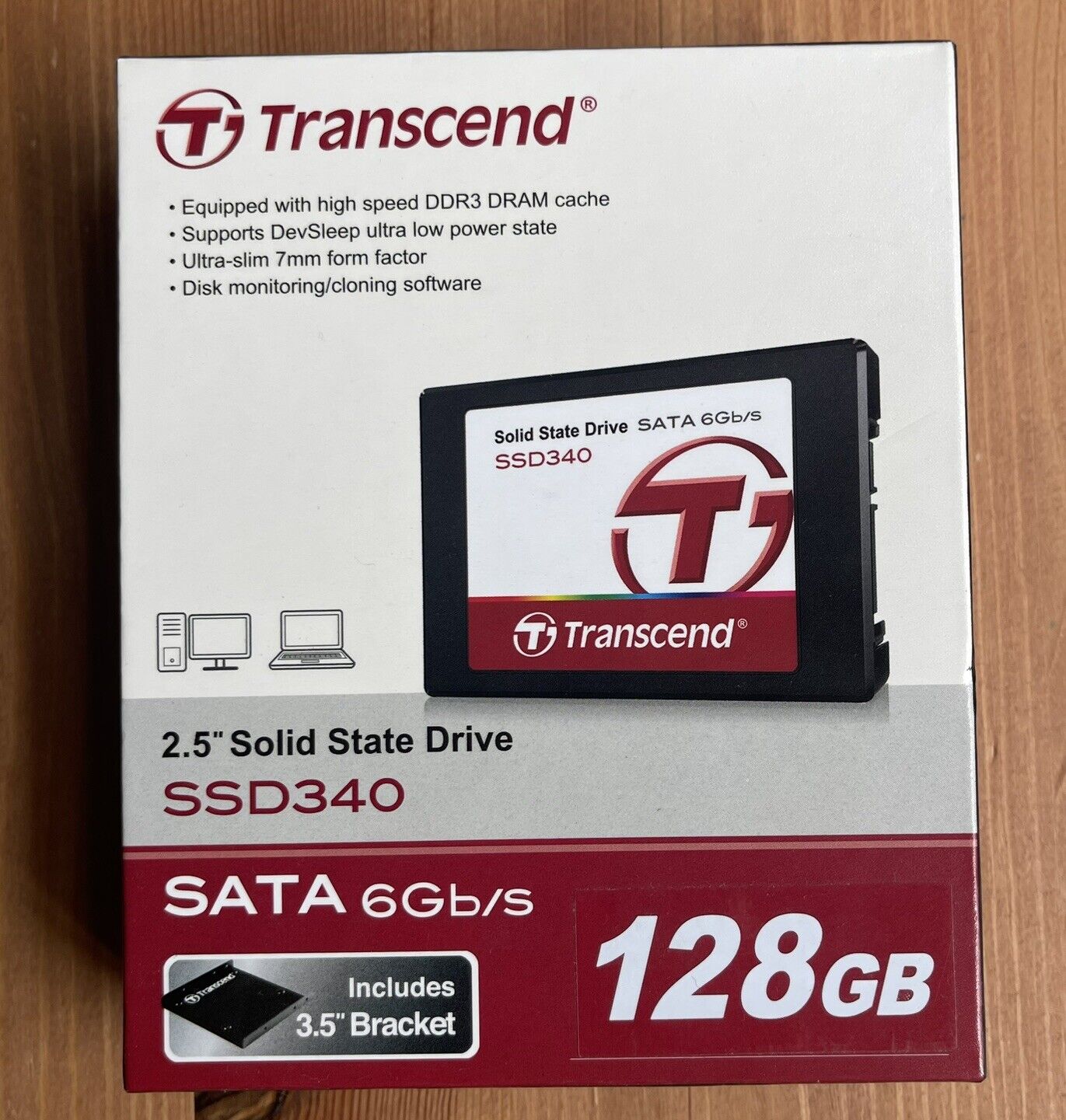 Transcend SSD 128GB TS128GSSD340 SATA III 6GB/SEC 2.5