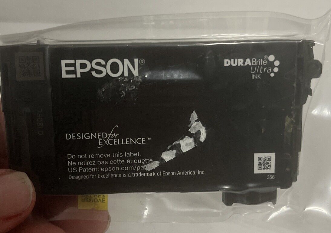 Genuine Epson 802 Black Ink Cartridge- Dura Brite Ultra Ink-Sealed