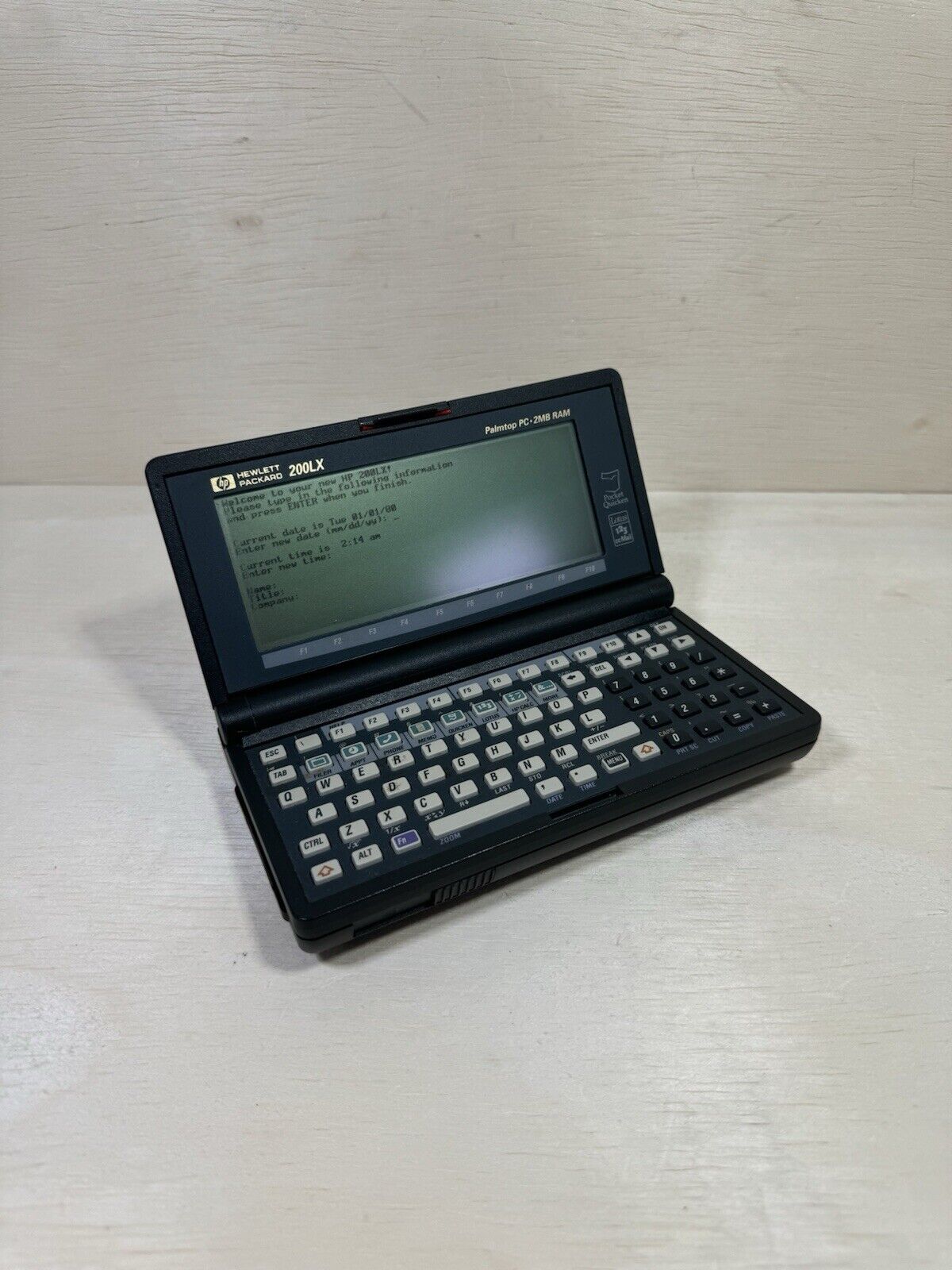 Vintage Hewlett Packard HP 200LX Palmtop Pocket PC 2MB Tested Rare VTG Computer