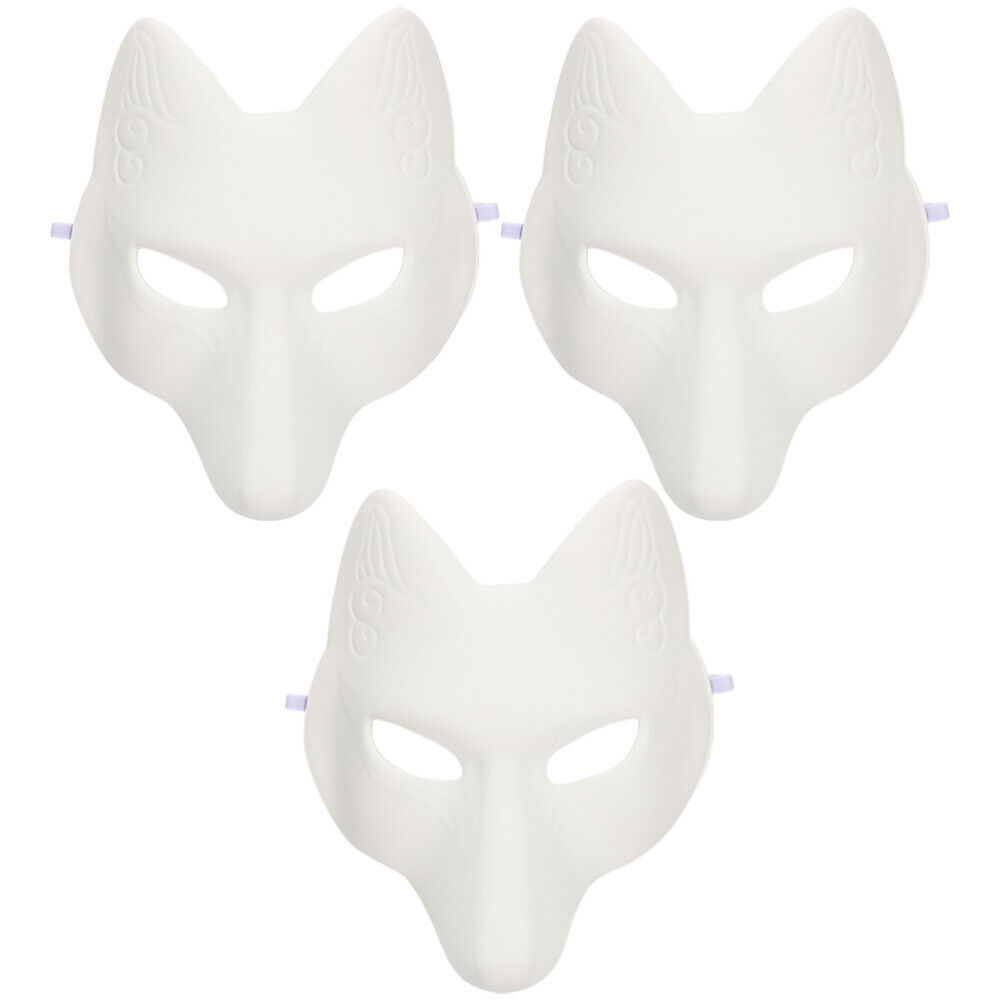 3pcs White DIY Blank Mask Masquerade Mask DIY White Masks