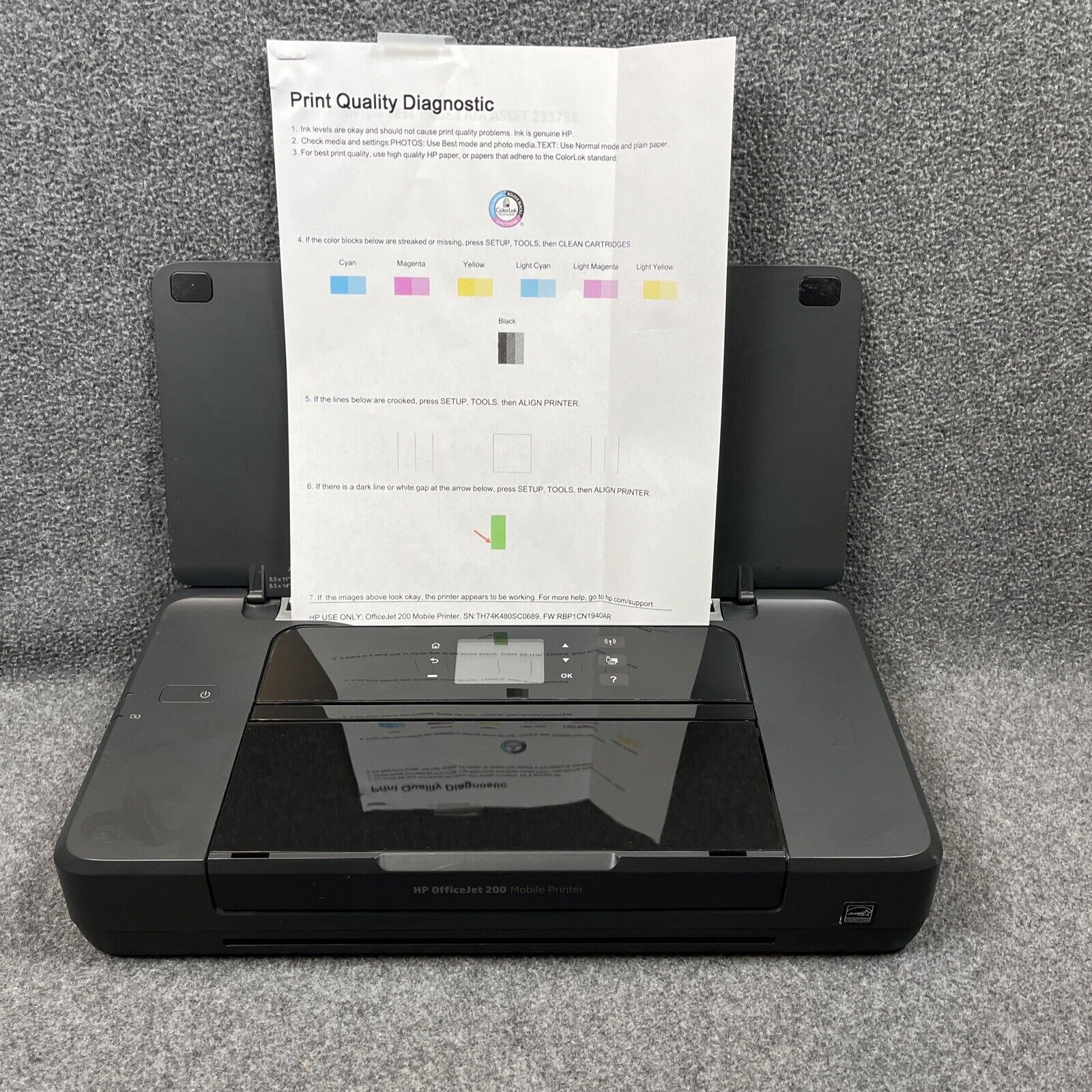 HP OfficeJet 200 All-In-One Mobile Inkjet Printer Wireless With Battery & Ink