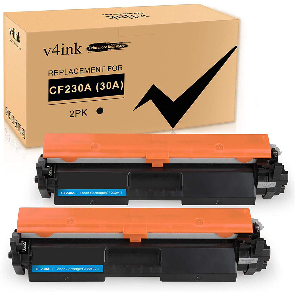 V4ink 2pk CF230A 30A Toner Cartridge For HP LaserJet M227fdn M227sdn M203dw