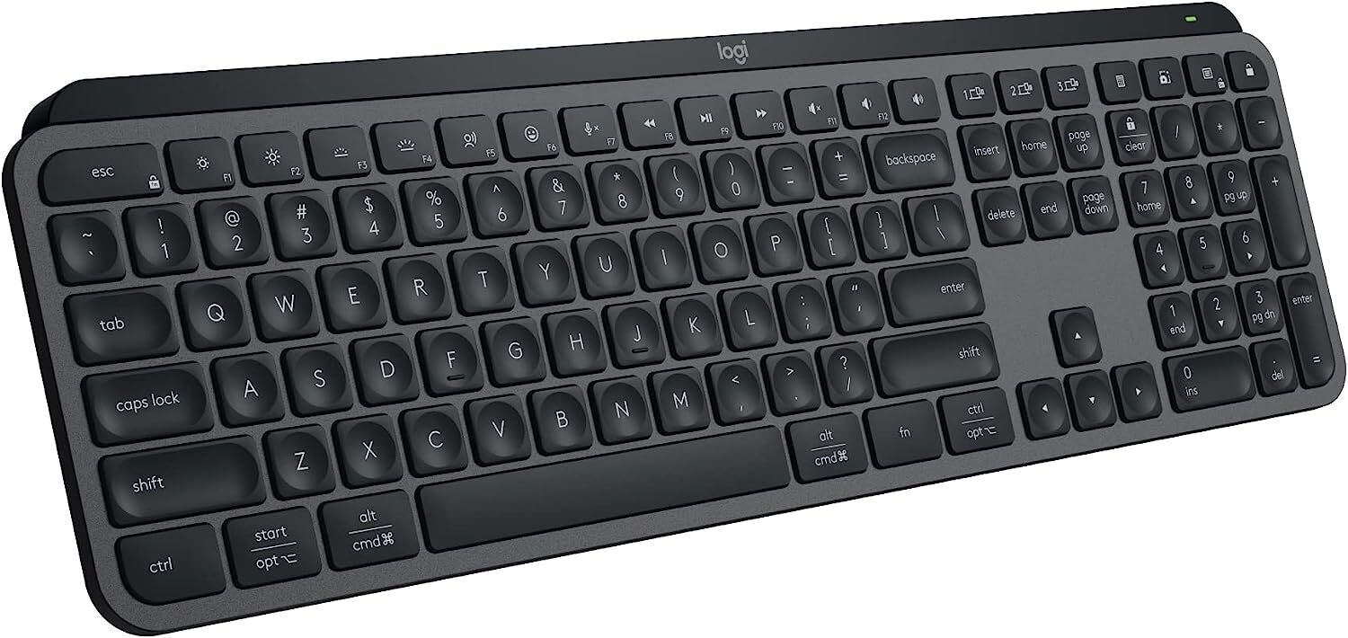 Logitech MX Keys S Wireless Keyboard, Low Profile, Quiet Typing, Bluetooth