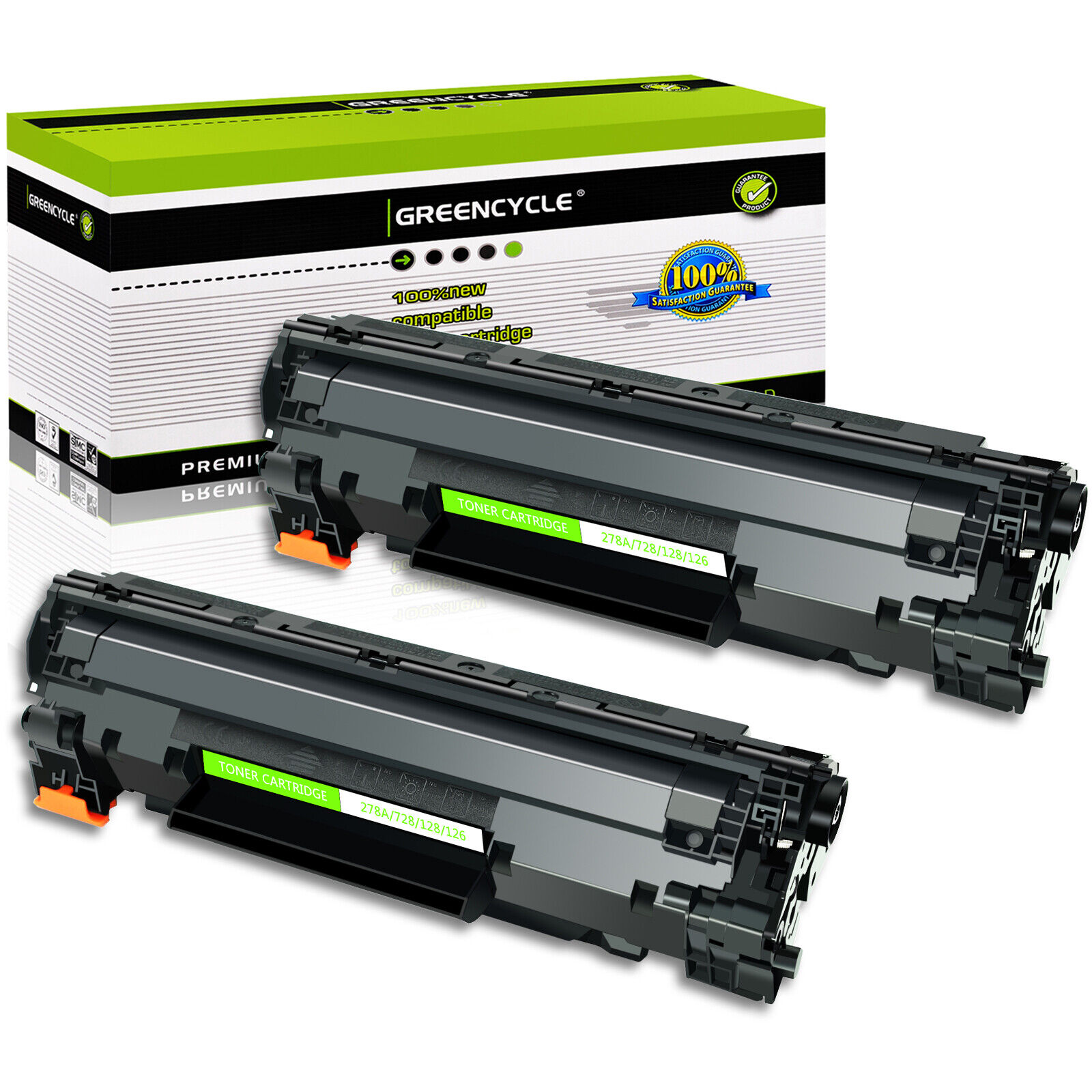 GREENCYCLE 2PK 78A CE278A Toner Cartridge Fits For HP LaserJet P1606dn M1536dnf