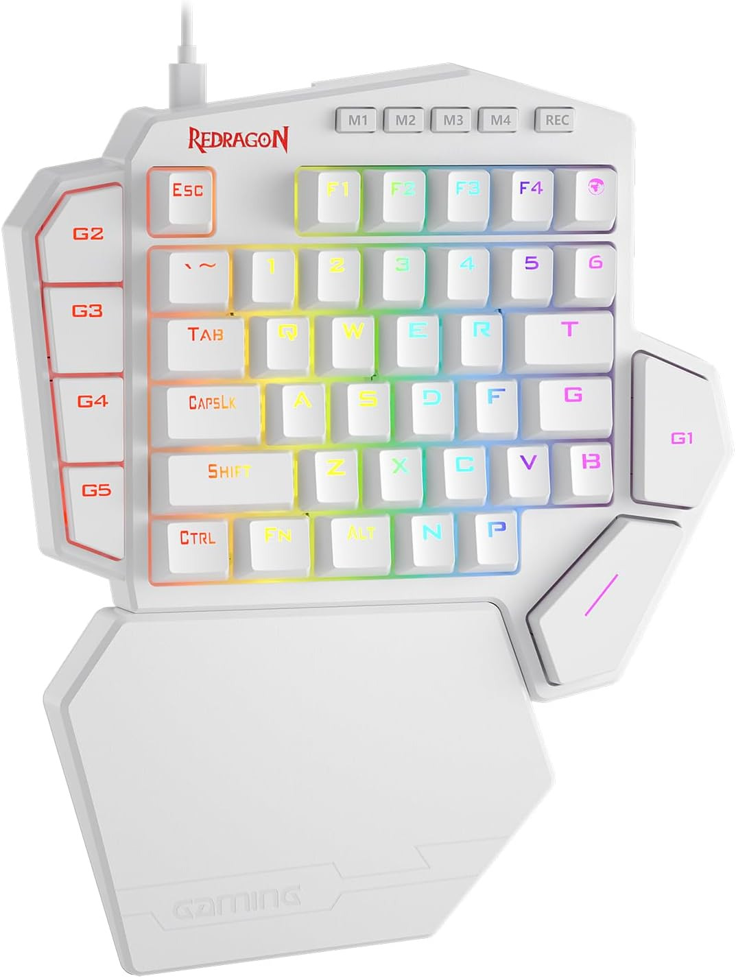 One-Handed RGB Mechanical Gaming Keyboard, 42 Keys Type-C Professional Gaming Ke