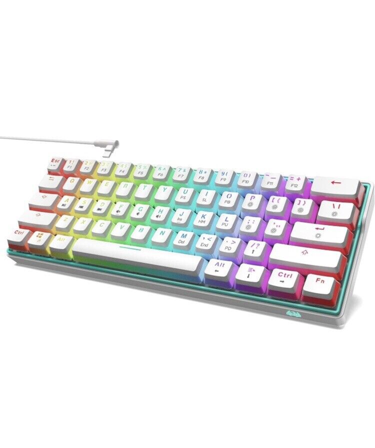 UK Layout 60% True Mechanical Gaming Keyboard Type C Wired 14 Chroma RGB Backlit