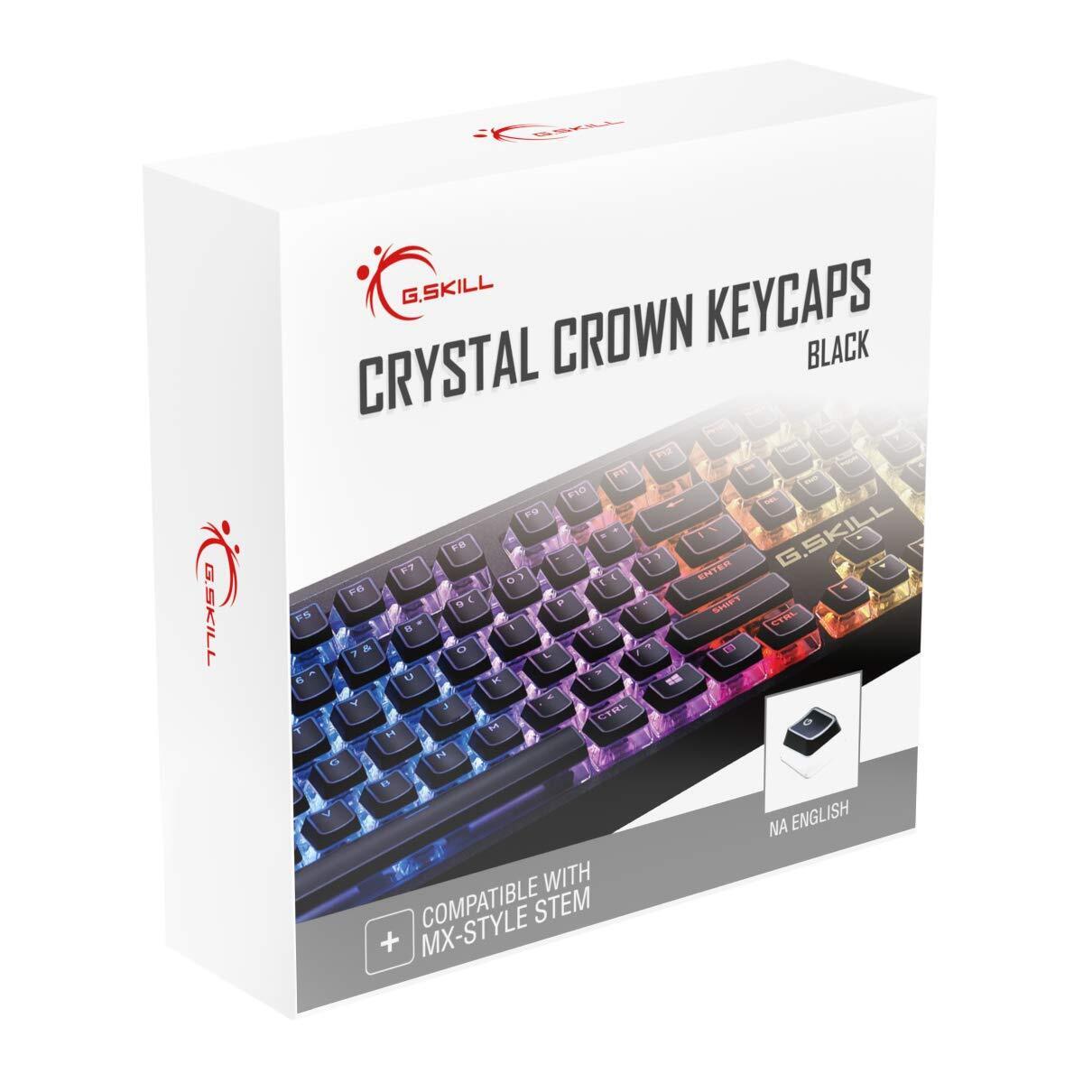 Crystal Crown Keycaps - Keycap Set with Transparent Layer for Mechanical Keyb...