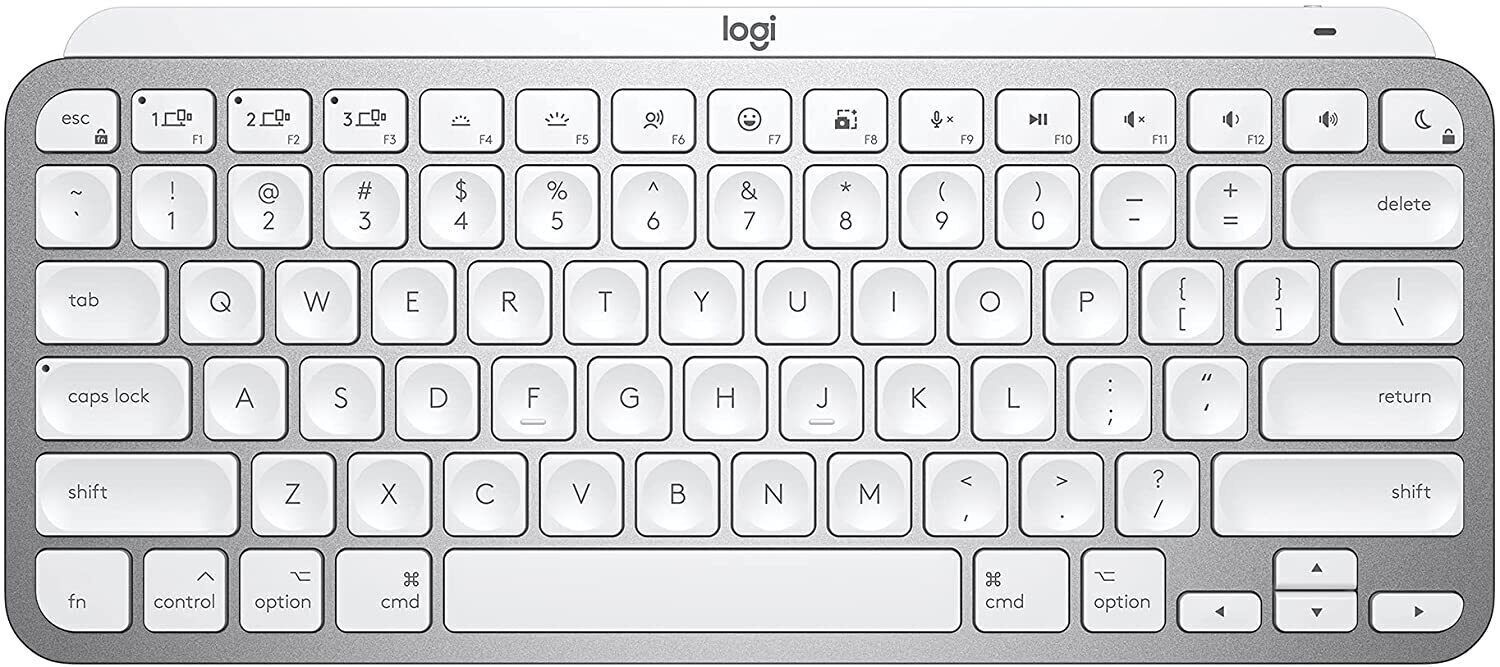 Logitech MX Keys Mini Wireless Bluetooth Keyboard Apple MAC iOS Gray 920-010389