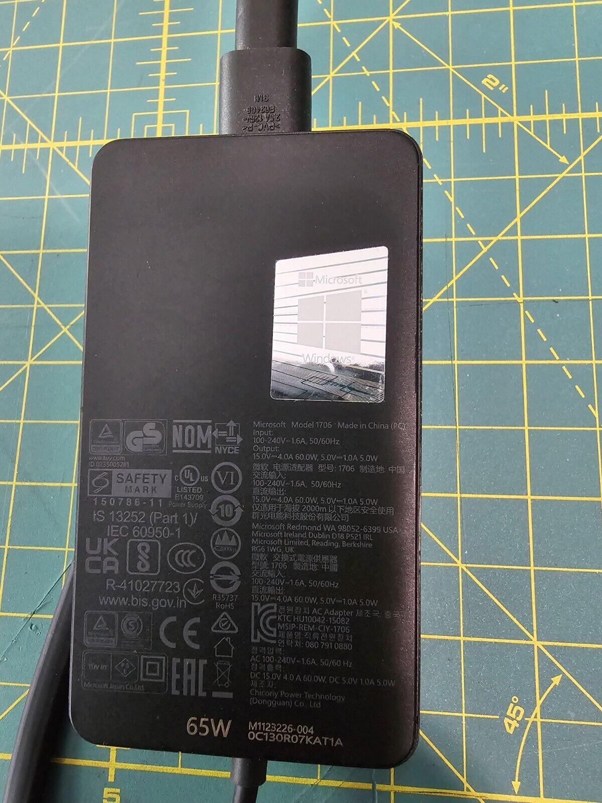Genuine Original OEM Microsoft 65W AC Adapter Charger 1706 Surface Pro 3 4 5 6 7