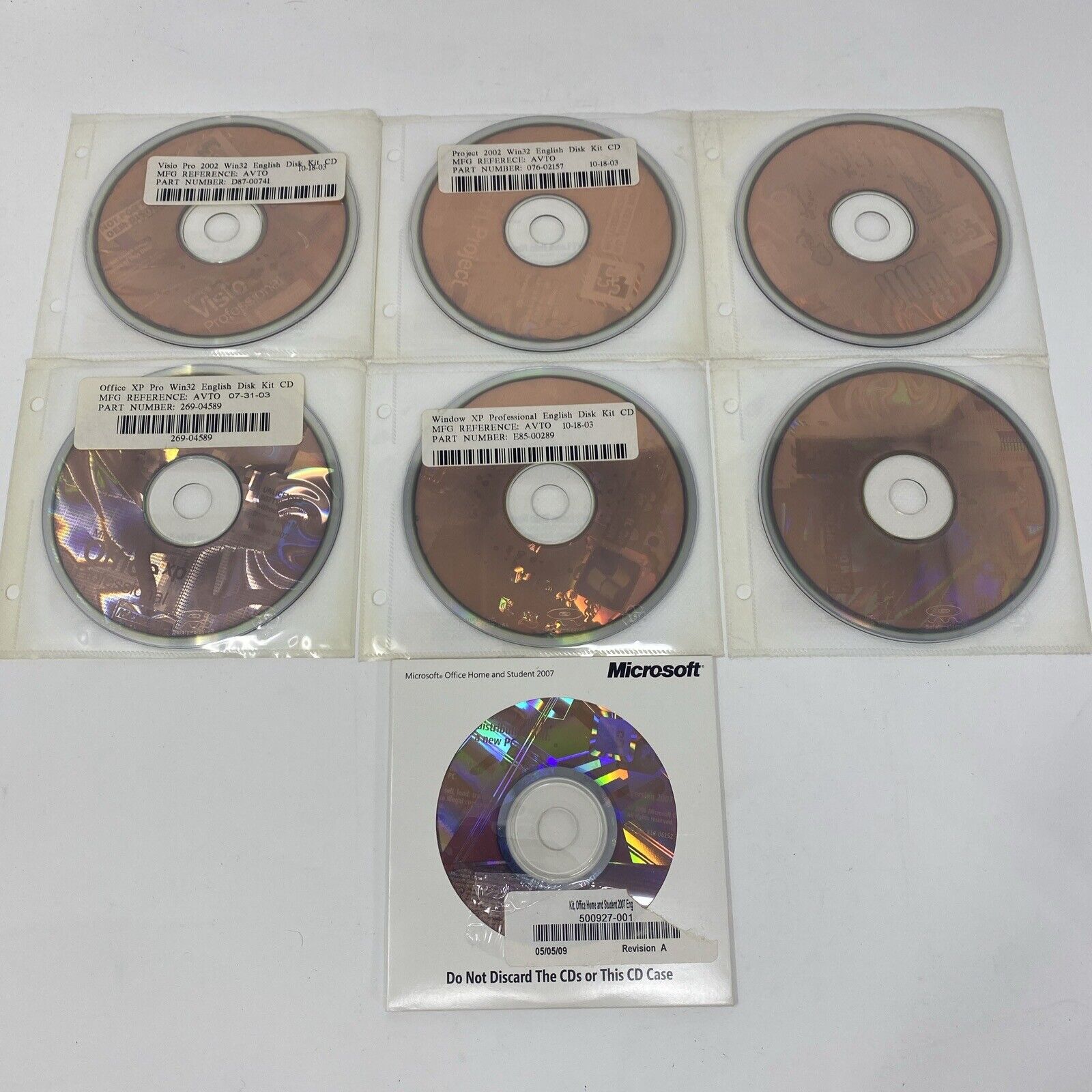 Vintage Microsoft Software Lot - 7 Discs